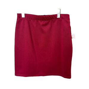 Forever 21 Womens Burgandy Mini Skirt Size Small Elastic Waist‎ Stretch